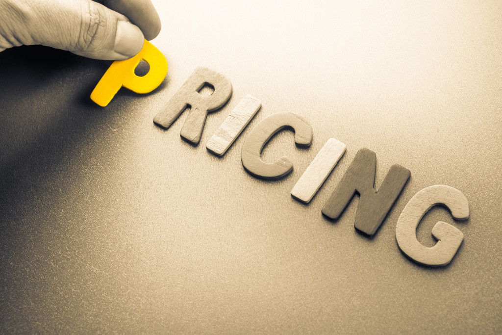 pricing lettering