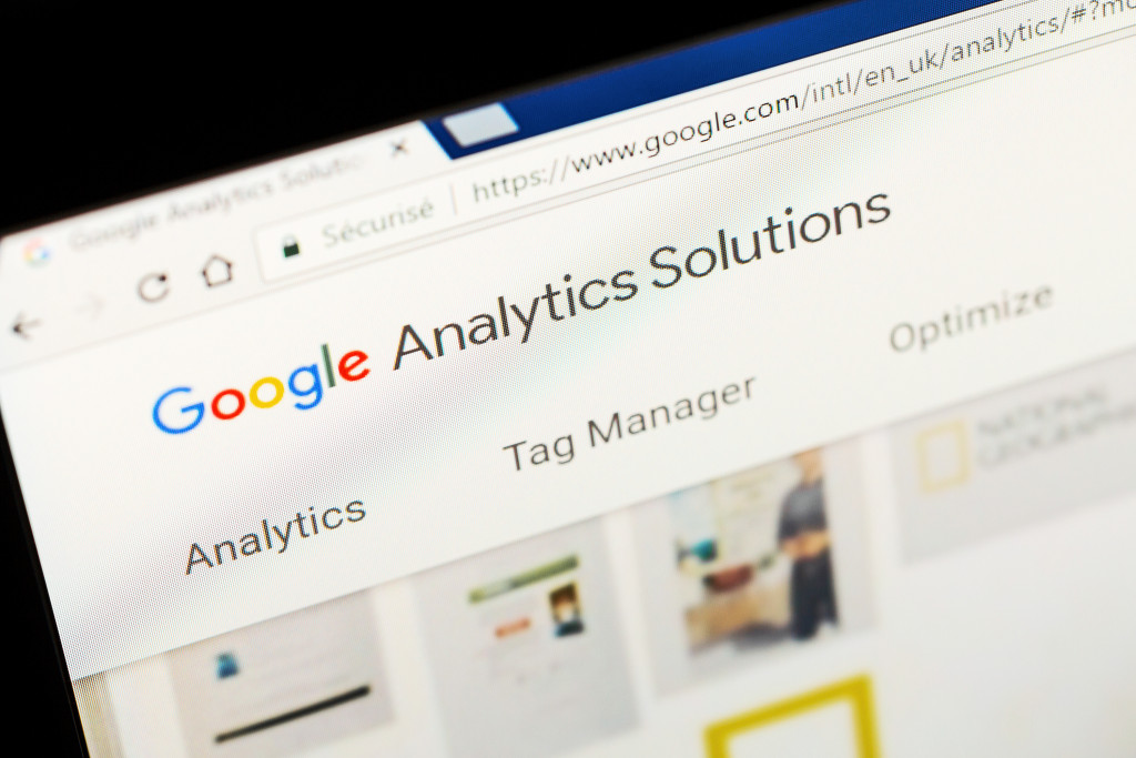 a browser using google analytics